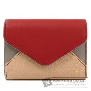 Chloe tri fold wallet patchwork bi leather